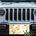 thumbnail image 5 of License Plate, Floral Pattern with Bees Decorative Front,Personalized Stainless Steel License Plate Cover For Men Women,12.2" X 6.2", 5 of 6