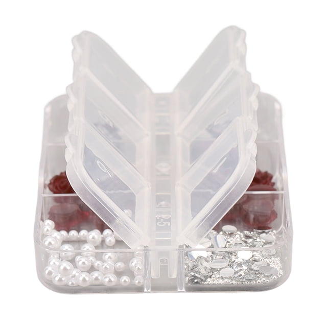 Amuletos de uñas de mariposa de color rojo oscuro, Kit de amuletos de uñas de mariposa de color rojo oscuro Adornos de uñas de adorno de color rojo oscuro creados magistralmente