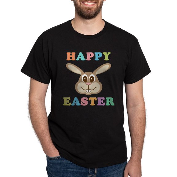 CafePress - Happy Easter Bunny Dark T Shirt - Men's Classic Graphic Cotton T-Shirt