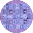 thumbnail image 1 of Ahgly Company Indoor Round Abstract Blue Modern Area Rugs, 8' Round, 1 of 4