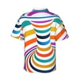 thumbnail image 4 of Optical Illusion Abstraction Men's 3d Print Casual Button Down Shirts, Novelty Hawaiian Short Sleeves 2xl, 4 of 8