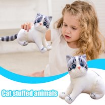 Musatteng Collectible Plush Cat Toy Set - Realistic Stuffed Animal , Non-Toxic & Hypoallergenic for Ages 3  & Home Decor