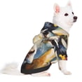 thumbnail image 2 of Fotbe Oil Painting Flower Cow Sudadera con Estampado para Perros Pequeños – Suéter con Capucha para Mascotas, Tela Suave de Forro Polar con Bolsillo-Small, 2 of 7