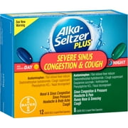 Alka Seltzer Plus Severe Sinus Congestion and Cough, 20 CT (Pack of 3)