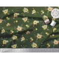 thumbnail image 3 of Soimoi Green Moss Georgette Fabric Leaves & Sunflower Floral Print Fabric by Yard 42 Inch Wide, 3 of 3