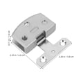 thumbnail image 2 of unbranded 2Ud Bisagras Para Puertas De Vidrio De Gabinete En Metal Plateado Para Con Apertura, 2 of 7