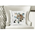thumbnail image 5 of Ambesonne Leopard Throw Pillow Cover Pack of 2, Watercolor Minimal Modern, 2 Pcs-36"x36", Brown White and Blue, 5 of 5
