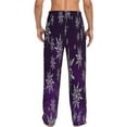 thumbnail image 3 of Disketp Snowflake Gradient Purple Men'S Pajama Pants - Ultra Soft Fleece Sleep And Lounge Pants (Size: S-Xxl), 3 of 9