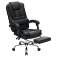 thumbnail image 6 of Hoffree Executive Office Chair High Back Leather Office chair with Footrest Reclining Computer Desk Chair Lumbar Back Support Swivel Rolling for Home Office Black, 6 of 9