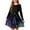 Black, variant on Girls' Long Sleeve Princess Dress - Fall Winter Heart Printed Christmas Dress A-Line T-Shirt Dress