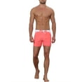 thumbnail image 2 of Unique Bargains Men's Summer Surfing Contrast Color Drawstring Waist Beach Board Shorts 34 Pink, 2 of 5