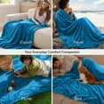 thumbnail image 5 of Ameha Soft Fleece Throw Blanket – Plush Cozy Lightweight Blanket for Couch & Bed, 50x60 Inches, All Season, Machine Washable, Teal, 5 of 7