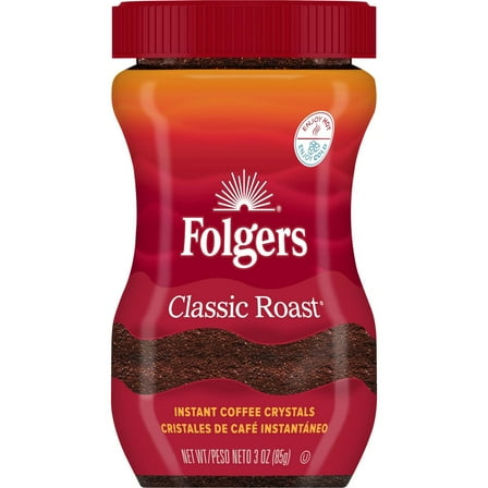 2 Pack Folgers Classic Roast Instant Coffee
