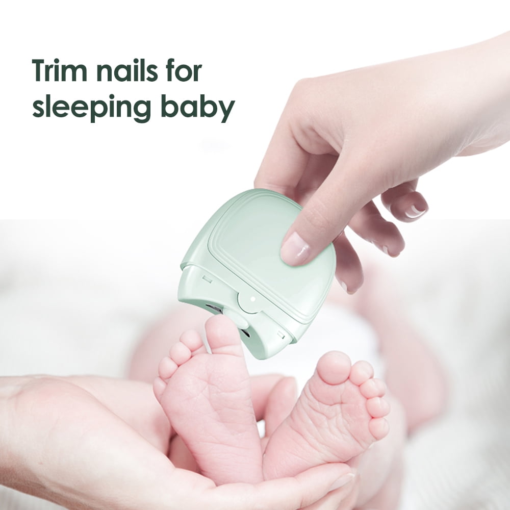 Electric Nail Clipper, 3 in 1 Fingernail Trimmer, Polisher & Clip Storage with LED Light, USB Rechargeable Automatic Safety Nail Cutter for Baby, Kids, Seniors