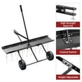 thumbnail image 2 of RVNI 40 in Dethatcher Tow Behind Lawn Rake Sweeper with Transport Handle Rust proof Height Adjustable Steel Black, 2 of 7
