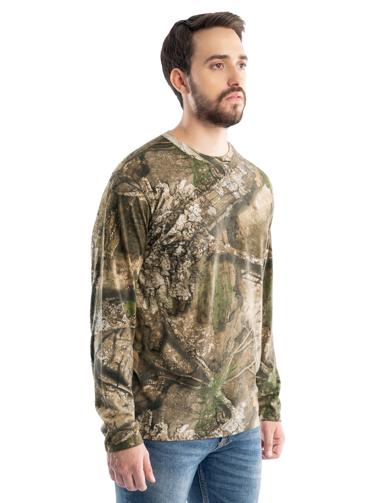 Realtree Men's Long Sleeve Scent Control Hunting Camouflage T-Shirt, size S-3XL