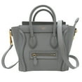 thumbnail image 1 of Pre-Owned Celine Luggage Nano Shopper Women's Handbag 189243AQL Calfskin Coal (Grey) (Good), 1 of 9