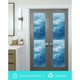 thumbnail image 5 of Window Privacy Film Blue Coastal Wave Stained Glass Window Film Decorative Sun Block Window Cover Modern Abstract Summer Ocean Window Clings Static Adhesive Sticker for Bathroom 17.7"x78.7", 5 of 7