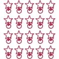 thumbnail image 1 of Bisbai 20pcs Star Shaped Spring Clasp Keychain Metal Spring Snap Alloy Clasp Keychain Rings for Crafts DIY Creative Snap Hook Lanyard for Bag Key Chains Accessories,Rose red, 1 of 4
