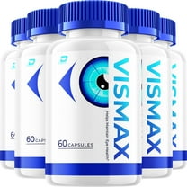 Vismax Eye Support Supplement – Vis Max Capsules Eye Vitamins Healthy Vision, 5 Pack, 300 Capsules