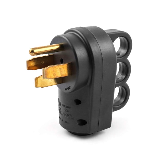 Enchufe de repuesto para RV QWORK Nema 14-50P 50A 125/250 V con mango