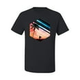 thumbnail image 2 of Wild Bobby, Surfer Walkign Across Beach Sunset, Streetwear, Men Graphic Tees, Black, Small, 2 of 3