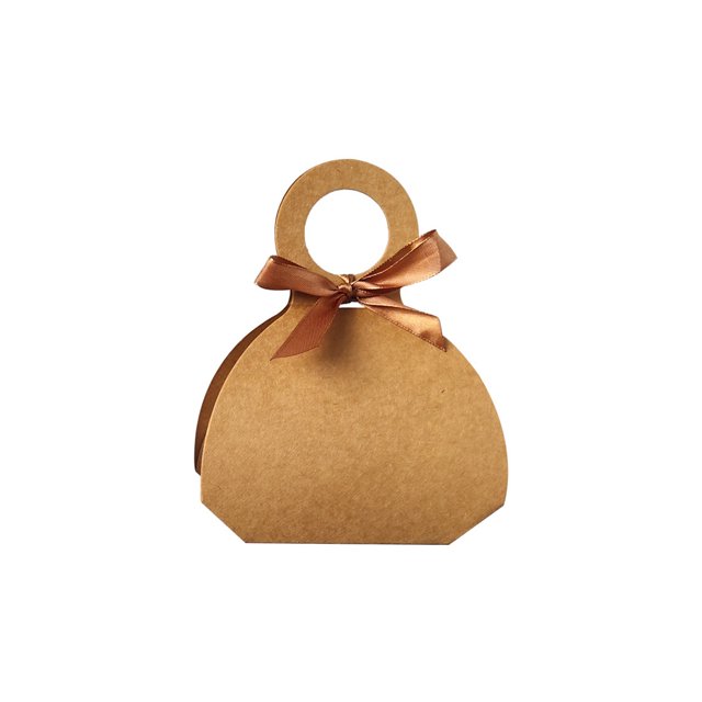 Cajas de regalos de papel Kraft con cinta DIY Galleta Snack Candy Bag Cumpleaños Boda Chocolate Party Favors Bolsas Decoraciones Almacenamiento y organización del hogar Color de papel kraft 6*3*4.5 cm Advancent HA080365-02