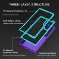 thumbnail image 2 of Petocase for Samsung Galaxy S24 Ultra Case,Shockproof Dust/Drop Proof 3-Layer Full Body Protection Rugged Heavy Duty Durable Case,Purple/Green, 2 of 7