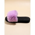 thumbnail image 3 of Women's Minimalist Open Toe Fluffy Slides, 3 of 4