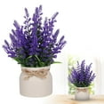 thumbnail image 7 of 1 Pcs Artificial Potted Flowers Fake Potted Plants Plastic Faux Flowers for Home Decor Indoor Small Artificial Plants in Pots for Wedding Home Desk Tabletop Outdoor Office Kitchen(Random Color), 7 of 7