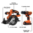thumbnail image 2 of Black+Decker - Kit combinado de taladro/destornillador de 20 V MAX - BD2KITCDDCS, 2 of 5