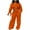 Orange 2 pieces sets, variant on Womens Sweatsuits Set Holiday Usmixi Lounge Sets for Women Long Sleeve Off Shoulder Pullover and Drawstring Elastic Waist Pant 2 Pieces Outfit Casual Solid Pocket Tracksuit Sets Up to 65% off