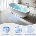 thumbnail image 4 of Hengbo Non Slip Bathtub Mat 17 x 30 Inch PVC Shower Mat Drain Holes Suction Cups Quick Dry for Bathroom Tub Sky Blue, 4 of 8