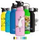 thumbnail image 2 of Involve & Evolve Insulated Water Bottle with 3 Lids (Straw Lid) Kids Reusable Double Walled Stainless Steel Flask Metal Thermos 12oz 17oz 20oz 25oz (25 oz, Ocean) Involve & Evolve Ver descripción, 2 of 2