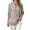Coffee, variant on Womens Gingham Tops Notch V Neck Roll Tab 3/4 Sleeve Plaid Henley Loose Casual Blouses