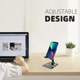 thumbnail image 4 of Tablet stand for desk, stable tablet stand, foldable and portable - black, 4 of 5
