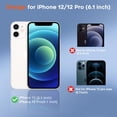 thumbnail image 2 of Magnetic for iPhone 12 Case,iPhone 12 Pro case, [Compatible with MagSafe][Clear Hard Back with Soft TPU Bumper][12FT Military Grade Drop Protection] Shockproof Phone Case,Clear ice Green, 2 of 14