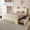 White, variant on Full Size Bed Frame with 4 Storage Drawers, Charging Station & LED Lights, PU Leather Upholstered Platform Bed with Adjustable Headboard, Heavy Duty Metal Slats, Black