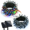 thumbnail image 1 of Joomer Luces solares navideñas, 72 pies x 2 paquetes, 200 LED, 8 modos, luces solares de cadena, luces solares impermeables para decoraciones navideñas (blanco), 1 of 4
