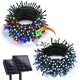 thumbnail image 1 of Joomer Luces solares navideñas 39 pies 100 LED 8 modos Luces solares de cadena Luces solares impermeables para decoraciones navideñas (Multicolor), 1 of 4