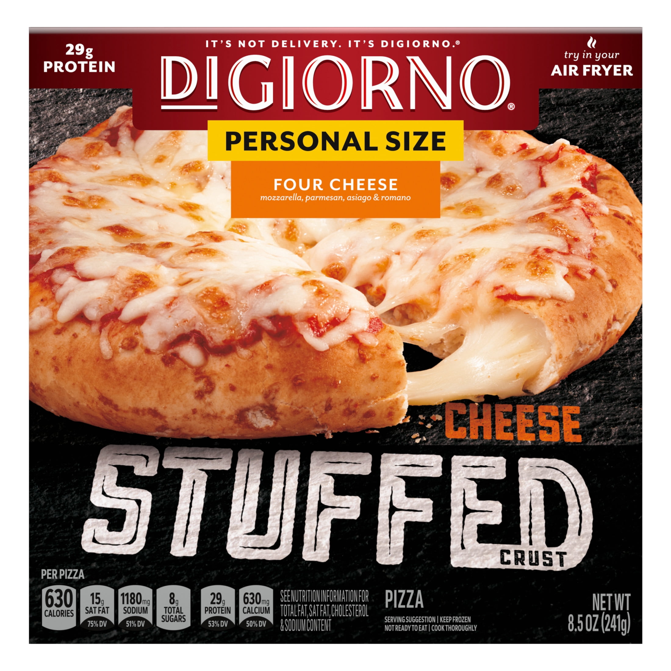 DiGiorno Four Cheese Stuffed Crust Personal Pizza with Marinara Sauce, 8.5oz (Frozen)