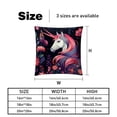 thumbnail image 5 of Unicorn Velvet Throw Pillows Set of 2 - Decorative Pillows with Unique Patterns for Sofa Couch Bed - Pillow Covers - Available in 16x16, 18x18, 20x20 Inches, 5 of 6
