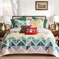 thumbnail image 2 of Juego de edredón UOZZI BEDDING Summer de 3 piezas, reversible, tamaño king, 2 of 9