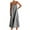 Gray, variant on ShomPort Women's Spaghetti Straps Adjustable Long Dress Summer Casual A-Line Flowy Cami Dresses