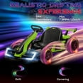 thumbnail image 3 of Aosom 24V 7.5 MPH Drifting Electric Go Kart with Adjustable Seat with Slow Start, Button Start, Music, Horn, Lights, for 6-12 Years, Green, 3 of 9