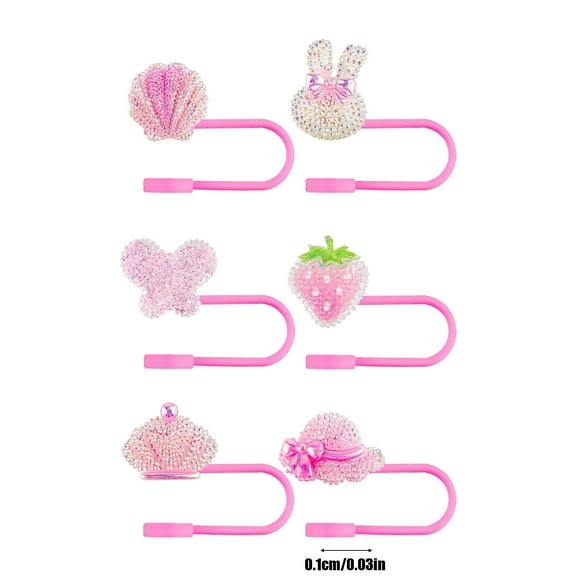 Rkxzt Silicone Straw Cap,Reusable Silicone Straw Covers 10mm 6 Pack Multicolor Drinking Straw Topper Protector Plugs Party Decorations,Other