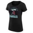 thumbnail image 2 of Women's G-III 4Her by Carl Banks Black Arizona Diamondbacks Super-Slim Fit Lightweight Team Logo Graphic T-Shirt, 2 of 5
