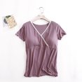 thumbnail image 2 of Olyvenn Nursing Cami Tank Tops for Breastfeeding Women with Built in Bra Sleeveless V Neck Camisole Soft Comfy Pregnant Shirts Purple 8, 2 of 8