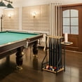 thumbnail image 5 of Billiard Cue Rack with Side Table, Pool Stick Holder Organizer for 8 Cues, Balls, and Accessories, 5 of 6