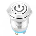 thumbnail image 4 of Interrupteur à Réinitialisation Automatique, Bouton Plat 3A, Lumière LED Bleue pour Réinitialisation Automatique 3V, 5V, 12V, 24V Contact Argenté 1No, 4 of 8